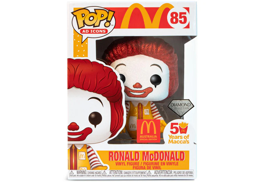 Funko Pop! Ad Icons Ronald McDonald 50th Anniversary Diamond Collection Australia Exclusive Figure #85