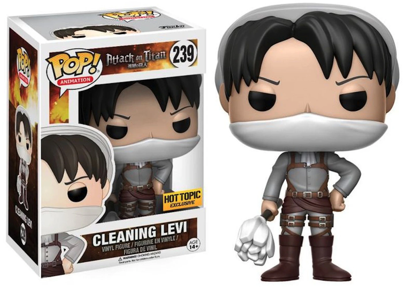 Funko Pop! Animation Attack on Titan Cleaning Levi Hot Topic