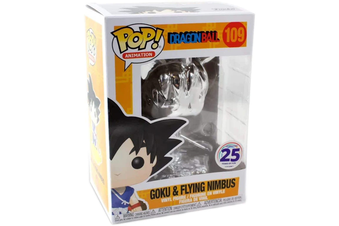 Funko Pop! Animation Dragonball Goku & Flying Nimbus (Chrome) 25 Years Funimation Exclusive Figure #109