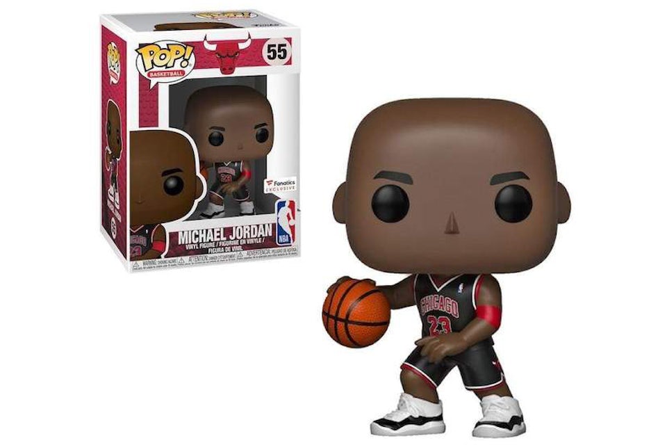 Funko Pop! Basketball Chicago Bulls Michael Jordan Black Jersey Fanatics  Exclusive Figure #55 - US