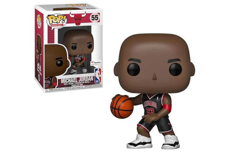 Funko Pop! Basketball Chicago Bulls Michael Jordan Black Jersey Fanatics Exclusive Figure #55