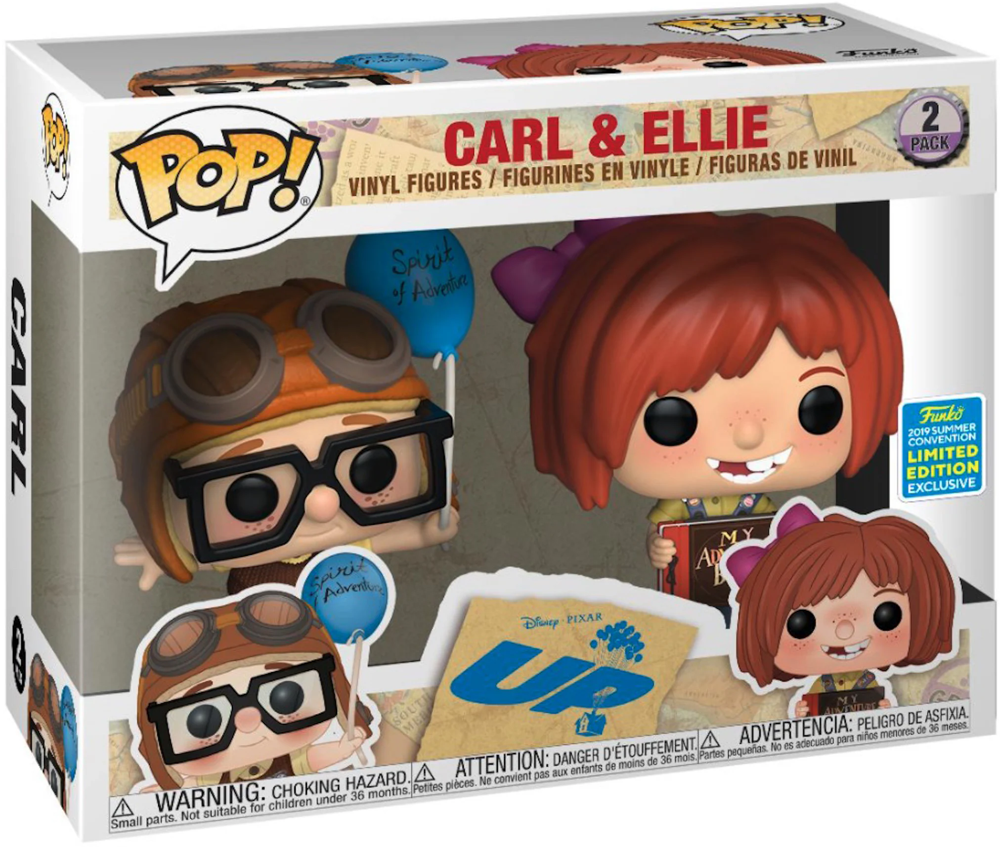 FUNKO POP Disney Pixar UP Carl And Ellie Wedding 2 PACK Exclusive *DB