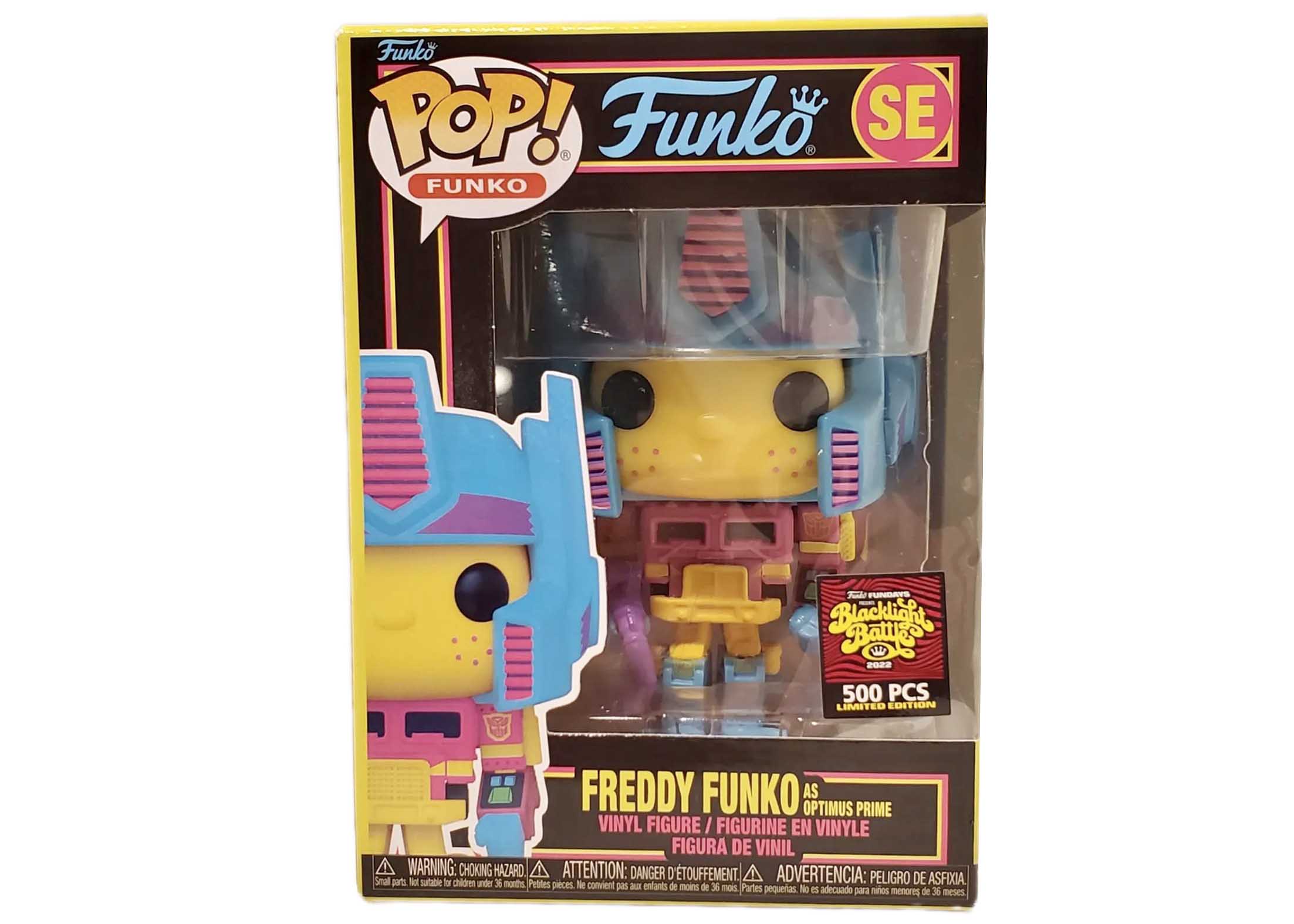 Funko Pop! Fundays Blacklight Battle Freddy Funko As Optimus 