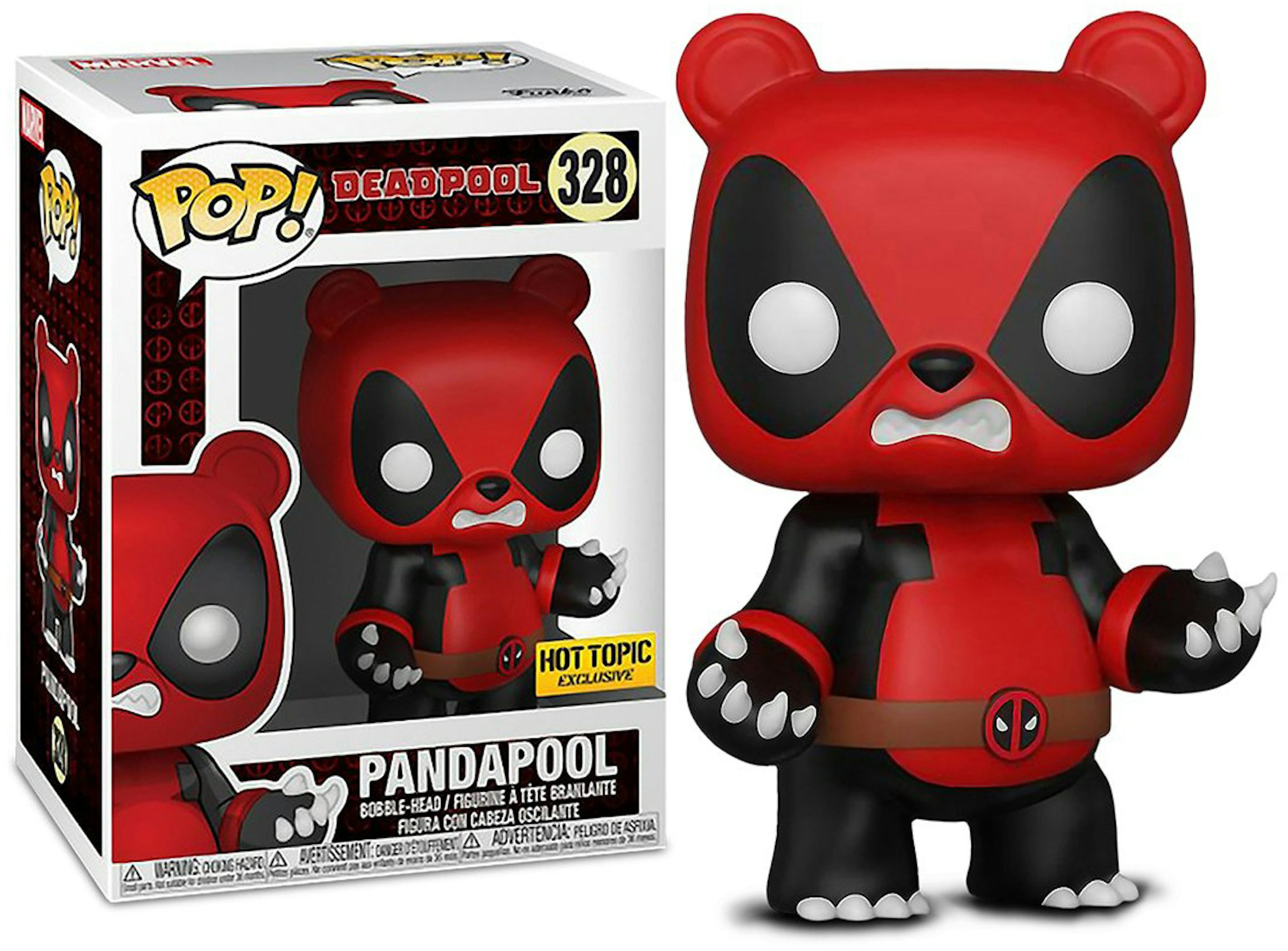 Funko Pop! Marvel Deadpool Pandapool Hot Topic Exclusive Bobble-Head Figure  #328 - DE