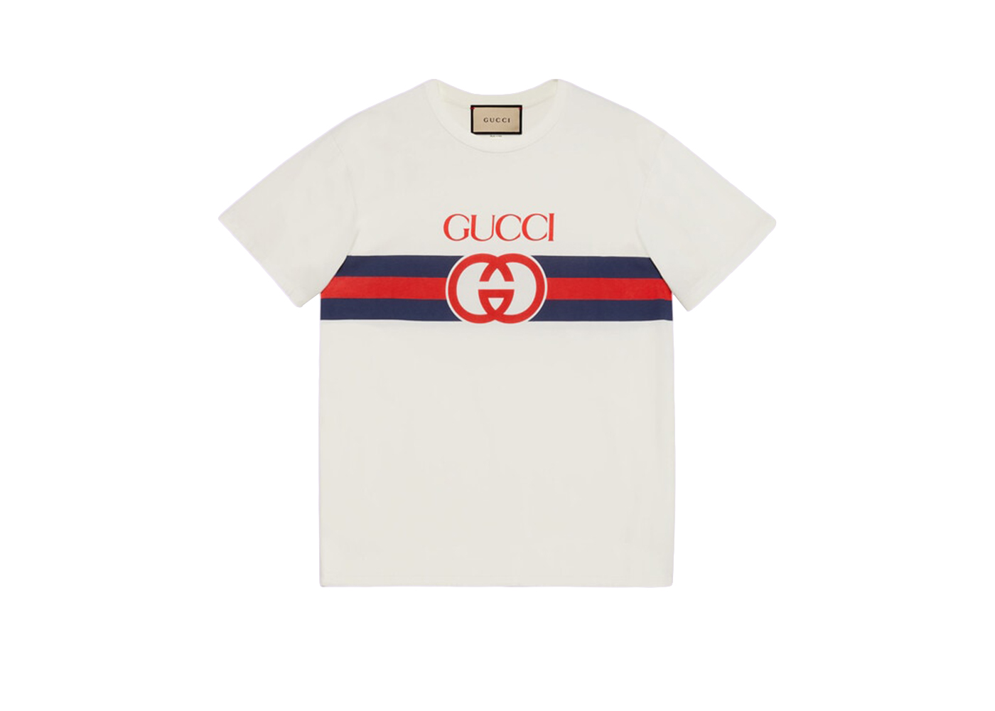 Gucci Interlocking G Cotton T-Shirt White/Multi Men's - SS23 - US