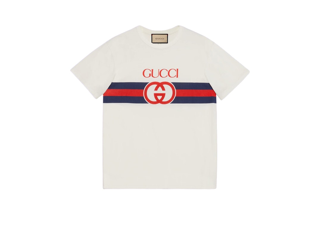 Pre-owned Gucci Interlocking G Cotton T-shirt White/multi