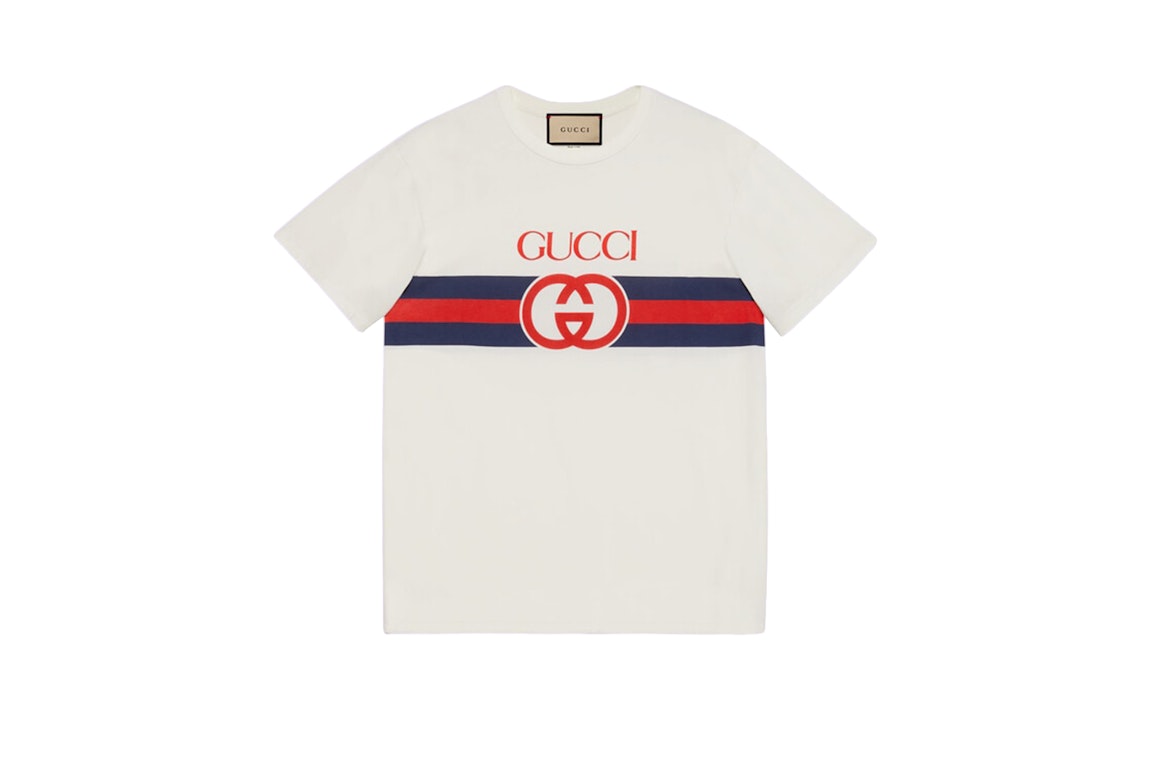 Pre-owned Gucci Interlocking G Cotton T-shirt White/multi
