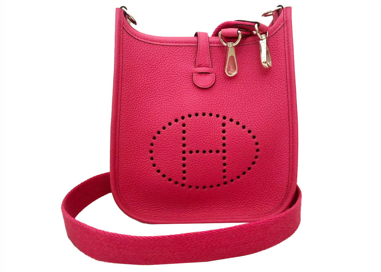 Hermes Evelyne III Crossbody Bag TPM Pink in Clemence Leather with ...