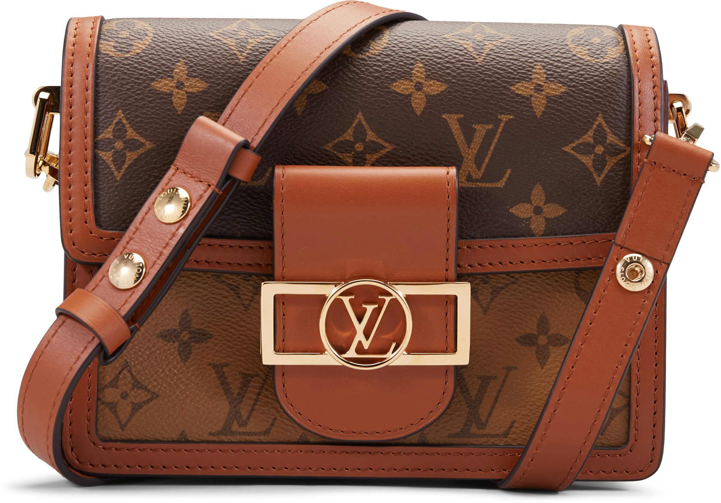 LOUIS VUITTON LV Mini Dauphine Shoulder Bag Monogram Reverse BN