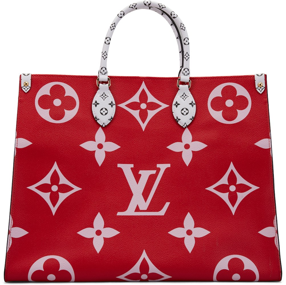 Louis Vuitton Onthego Monogram Giant Red/Pink in Canvas Gold-tone