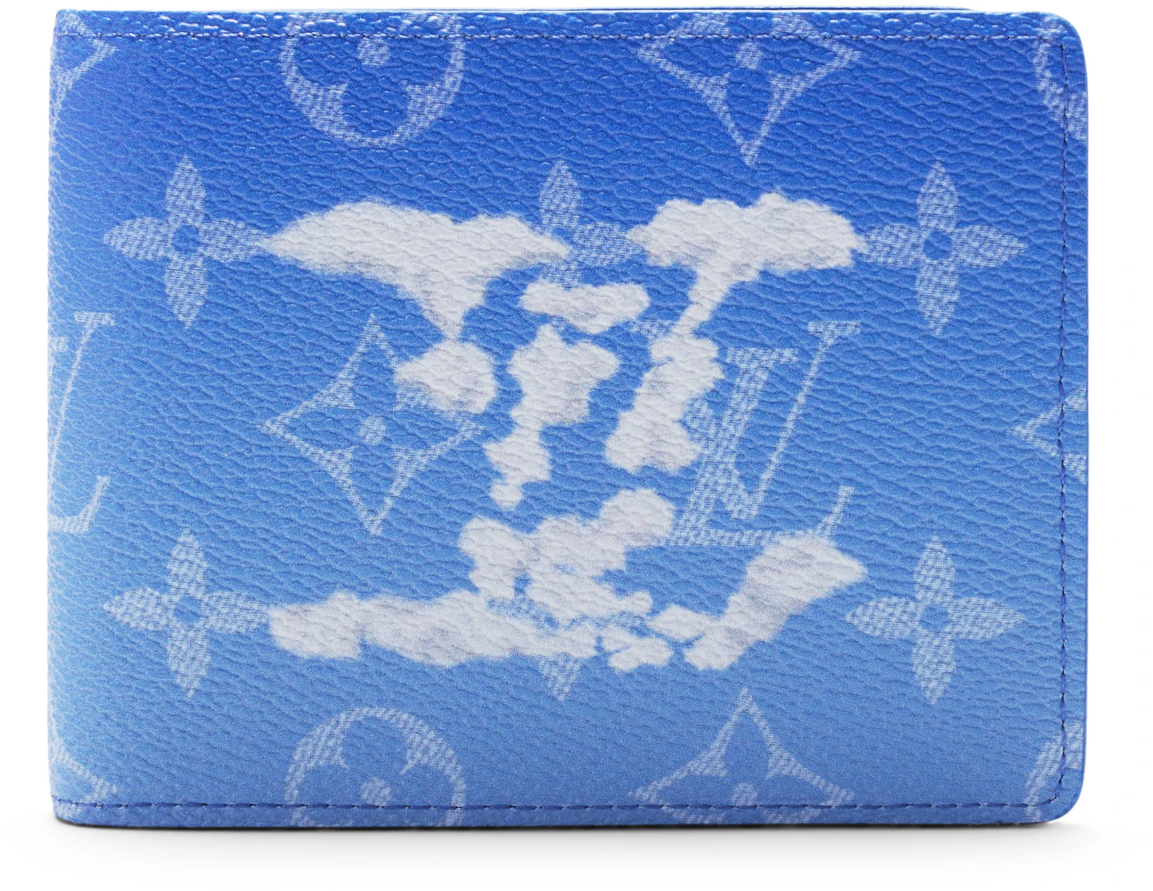 Louis Vuitton Slender Wallet Clouds Monogram Blue in Coated