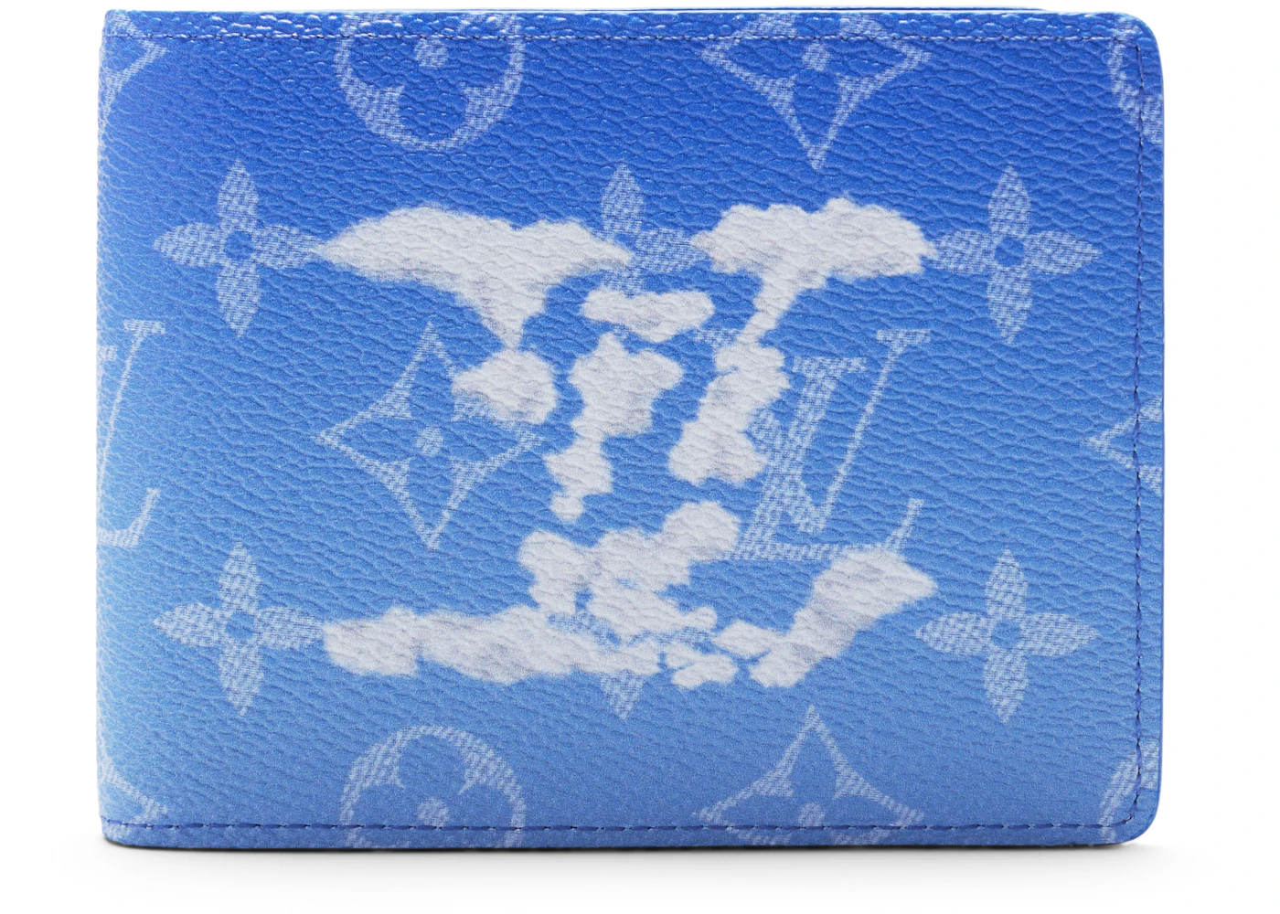 Louis Vuitton Slender Wallet Clouds Monogram Blue In Coated Canvas - Us