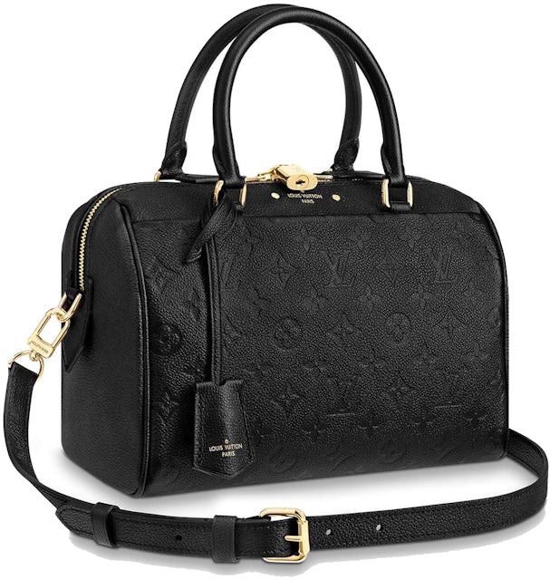 Louis Vuitton Speedy Bandouliere Monogram Empreinte 25 Black in Leather  with Brass - US