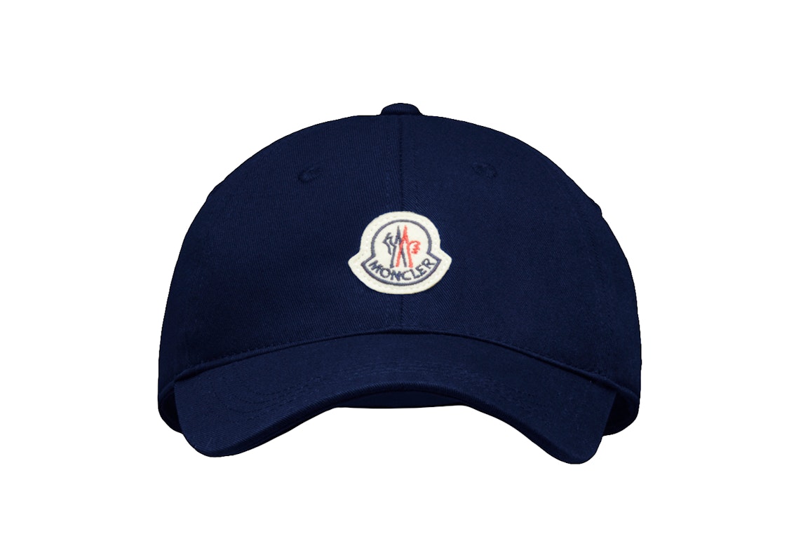 Pre-owned Moncler Logo Baseball Cap Night Blue