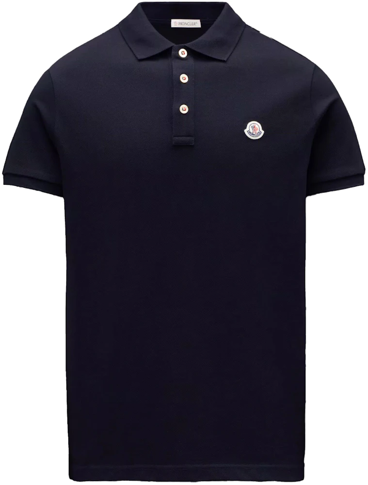Moncler Logo Polo Shirt Navy Blue Men's - SS23 - US