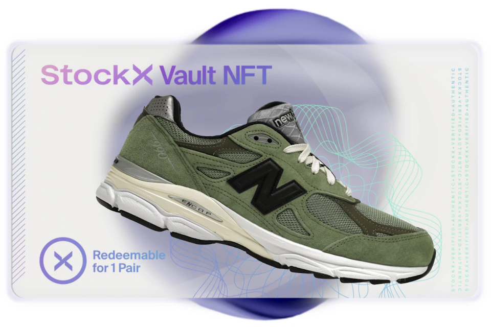 StockX Vault NFT New Balance 990v3 JJJJound Olive - US M 10 Vaulted Goods