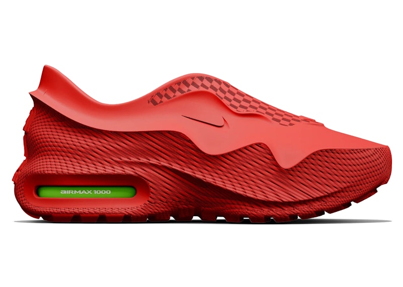 Men's Nike Air Max 1000 Sneakers in Red/Atomic Green