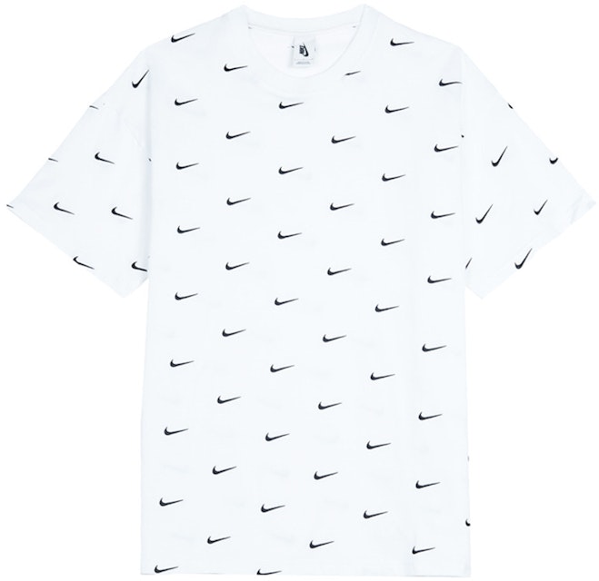 Oswald flaco harina Nike All Over Swoosh Logo T-Shirt White - FW19 - US