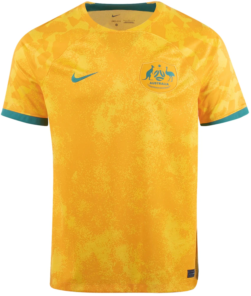 Nike Australia 2022/23 Stadium Home Jersey Tour Yellow/University Gold ...