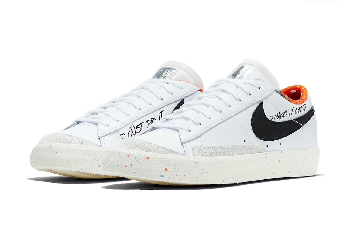 Pre-owned Nike Blazer Low 77 Make It Count In White/multi-color