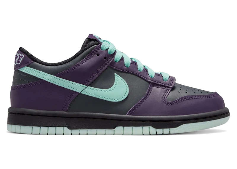 Pre-owned Nike Dunk Low Wizard Sneakers In Smoke Grey/artisan Teal/grand Purple