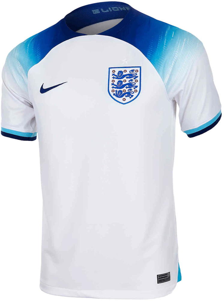 Nike England 2022/23 Stadium Home Jersey White/Blue Fury/Blue Void Men ...