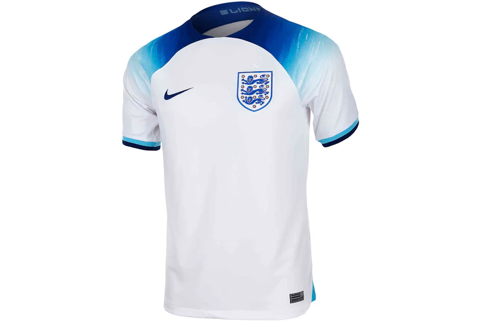 Nike England 2022/23 Stadium Home Jersey White/Blue Fury/Blue Void Men ...