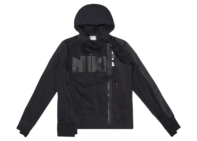 Nike x Sacai Double Zip Hoodie Black/Dark Obsidian