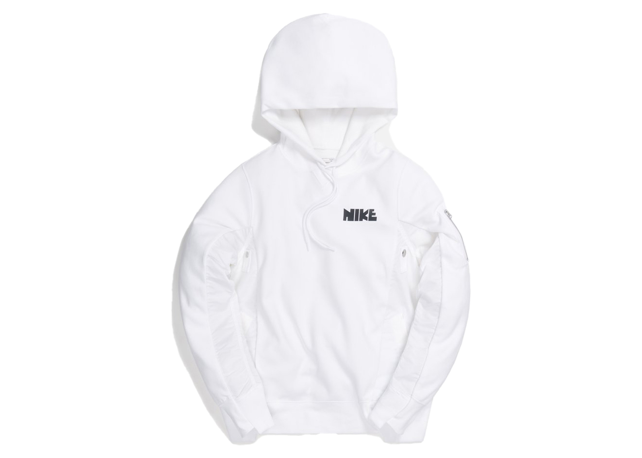 sacai x nike 19SS mens hoodie XL white-
