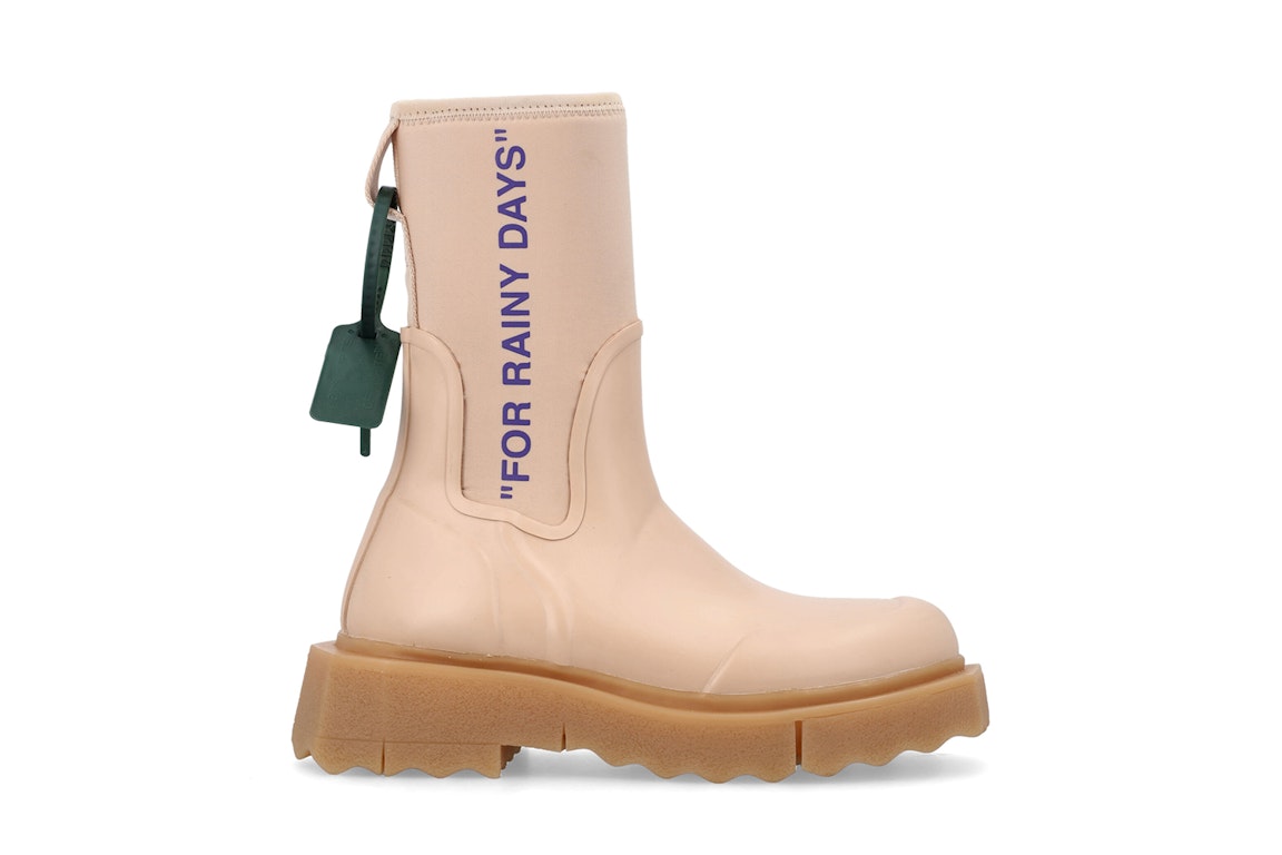 Pre-owned Off-white For Rainy Days Rain Boot Rose (women's) In Rose/rose