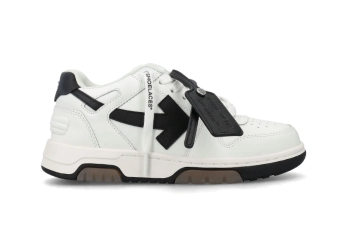 Pre-owned Off-white Out Of Office "ooo" Low White Black (women's) In White/black