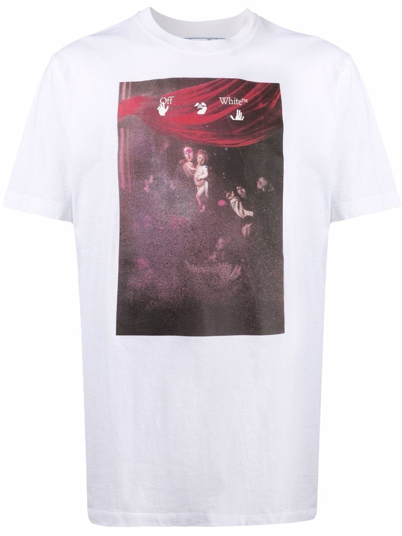 OFF-WHITE Regular Fit Caravaggio Painting T-shirt White Men's