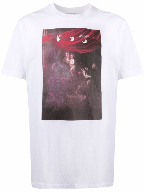 Pre-owned Off-white Regular Fit Caravaggio Painting T-shirt White