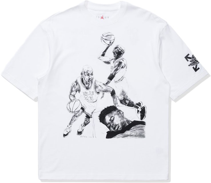 Nike Basketball NBA t-shirt in off white
