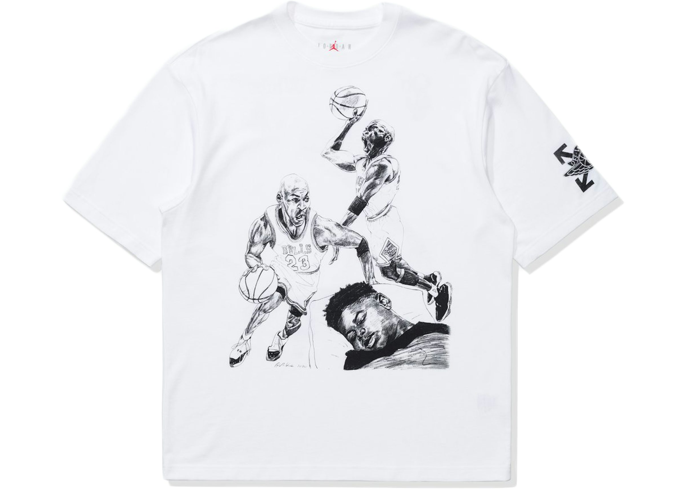 Delvis Åben Merchandiser OFF-WHITE x Jordan T-shirt White - SS21 Men's - US