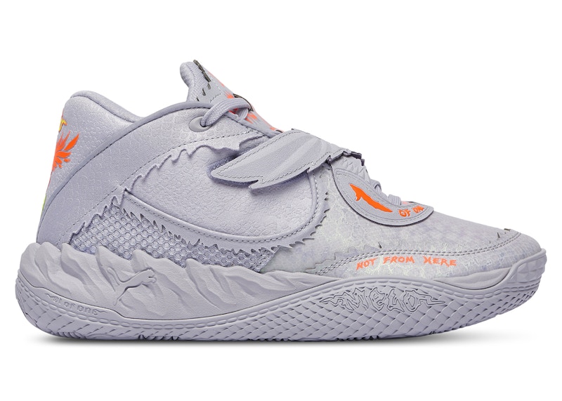 Puma LaMelo Ball MB.05 Shine Sneakers in Vibrant Silver/Yellow Alert/Glowing Red