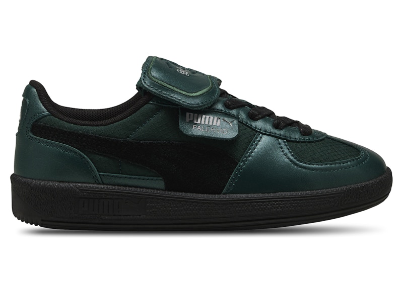 Pre-owned Puma Palermo Harry Potter Slytherin Sneakers In Green/black