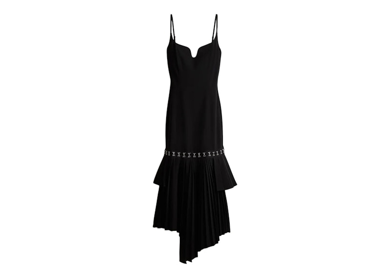 Rokh H&M Layered-Skirt Asymmetric Dress Black - SS24 - US