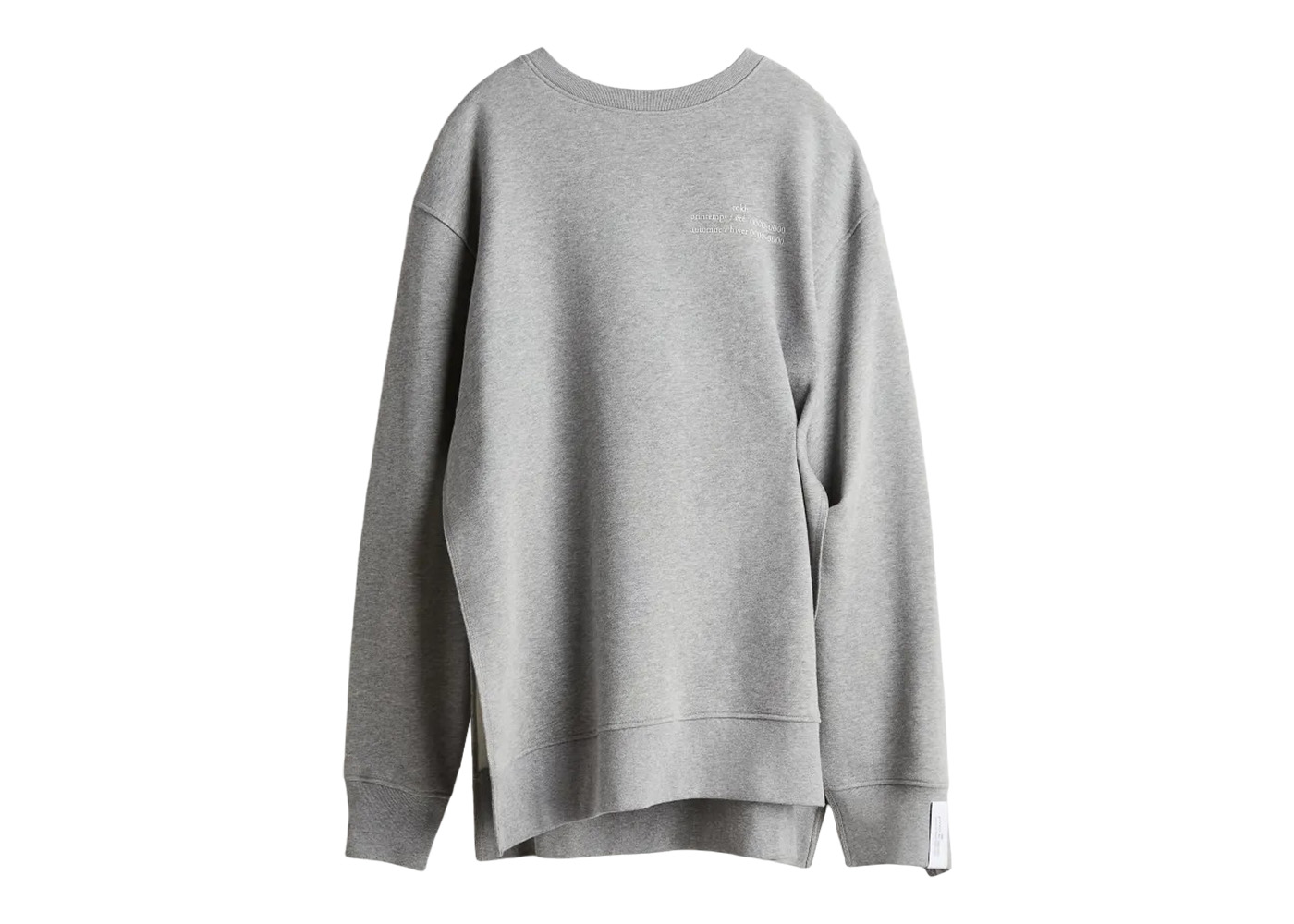 Rokh H&M Oversized Gathered-Detail Sweatshirt Grey Marl - SS24 - US