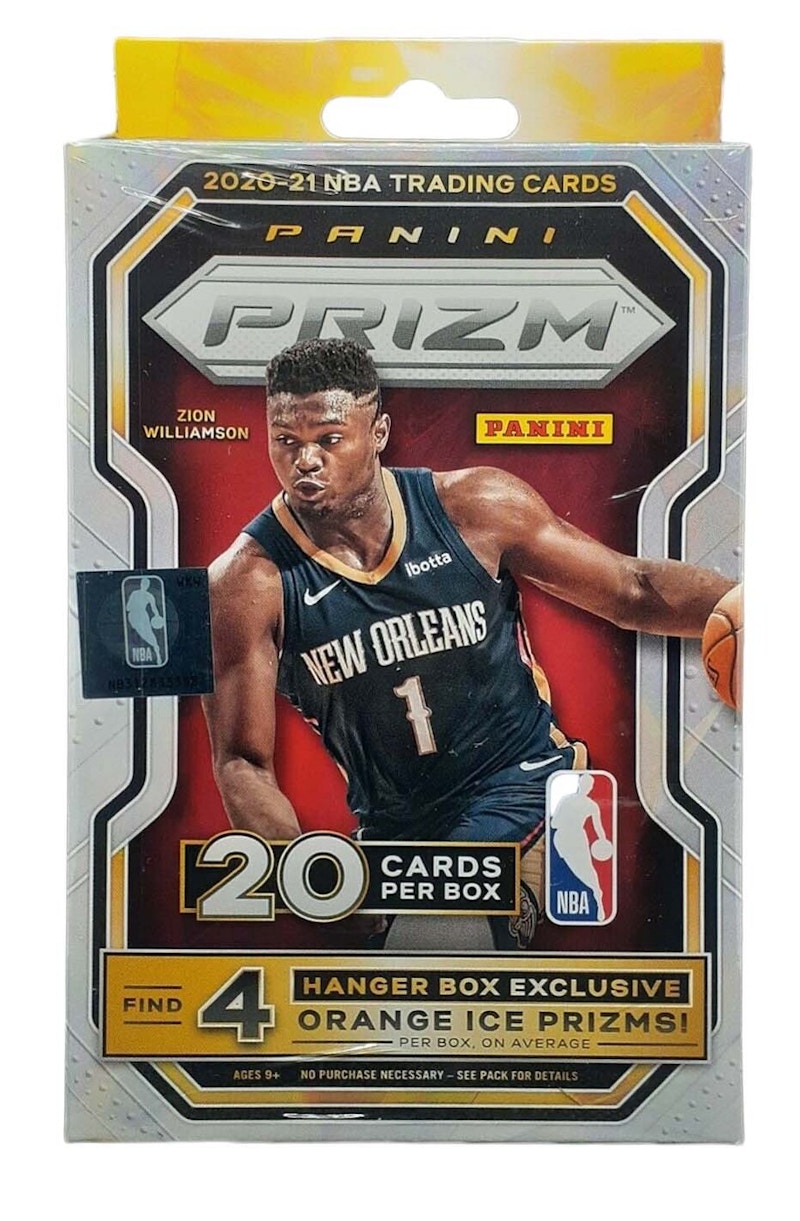 2020-21 Panini Prizm Basketball Hanger Box (Orange Ice) 20 Ct 