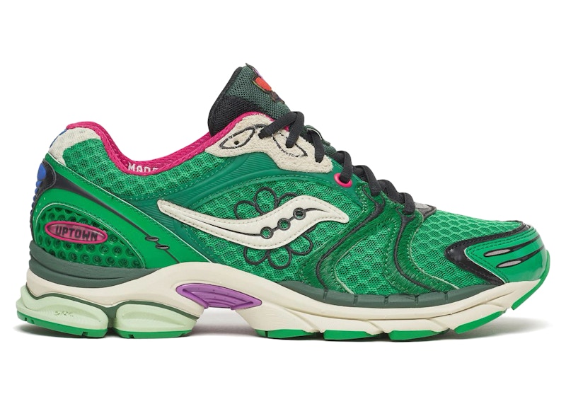 Pre-owned Saucony Men's Progrid Triumph 4 Jae Tips Flowers Grow Uptown Sugar Maple Sneakers In Green/pink In Multi