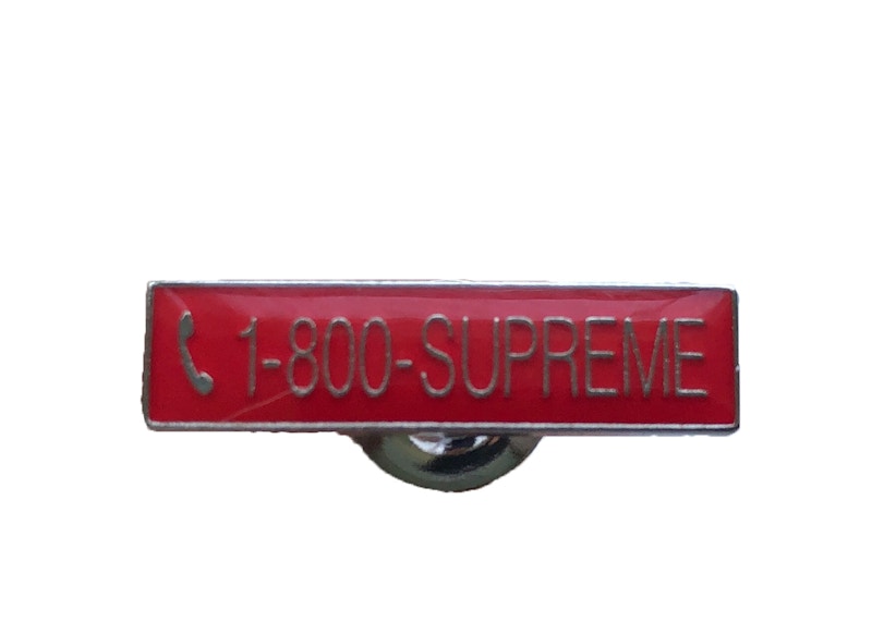 Supreme 1-800 Pin Red - FW19 - US