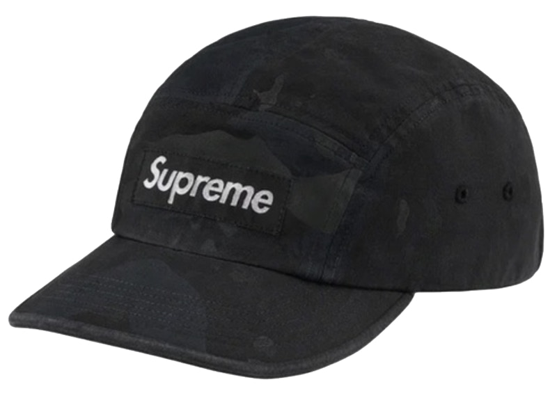 Supreme Overdyed Camo Camp Cap Black