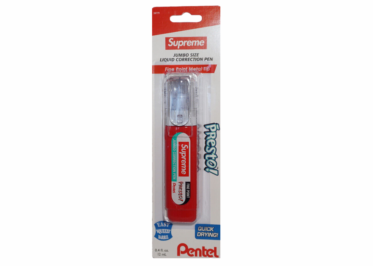 Supreme Pentel Presto Correction Pen Red - FW23 - CN