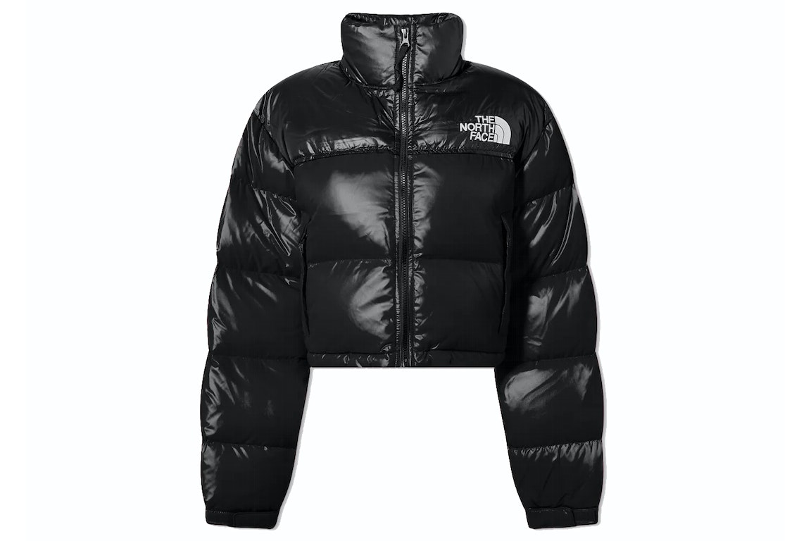 Pre-owned The North Face Womens Nuptse 700 Fill Short Jacket Tnf Black