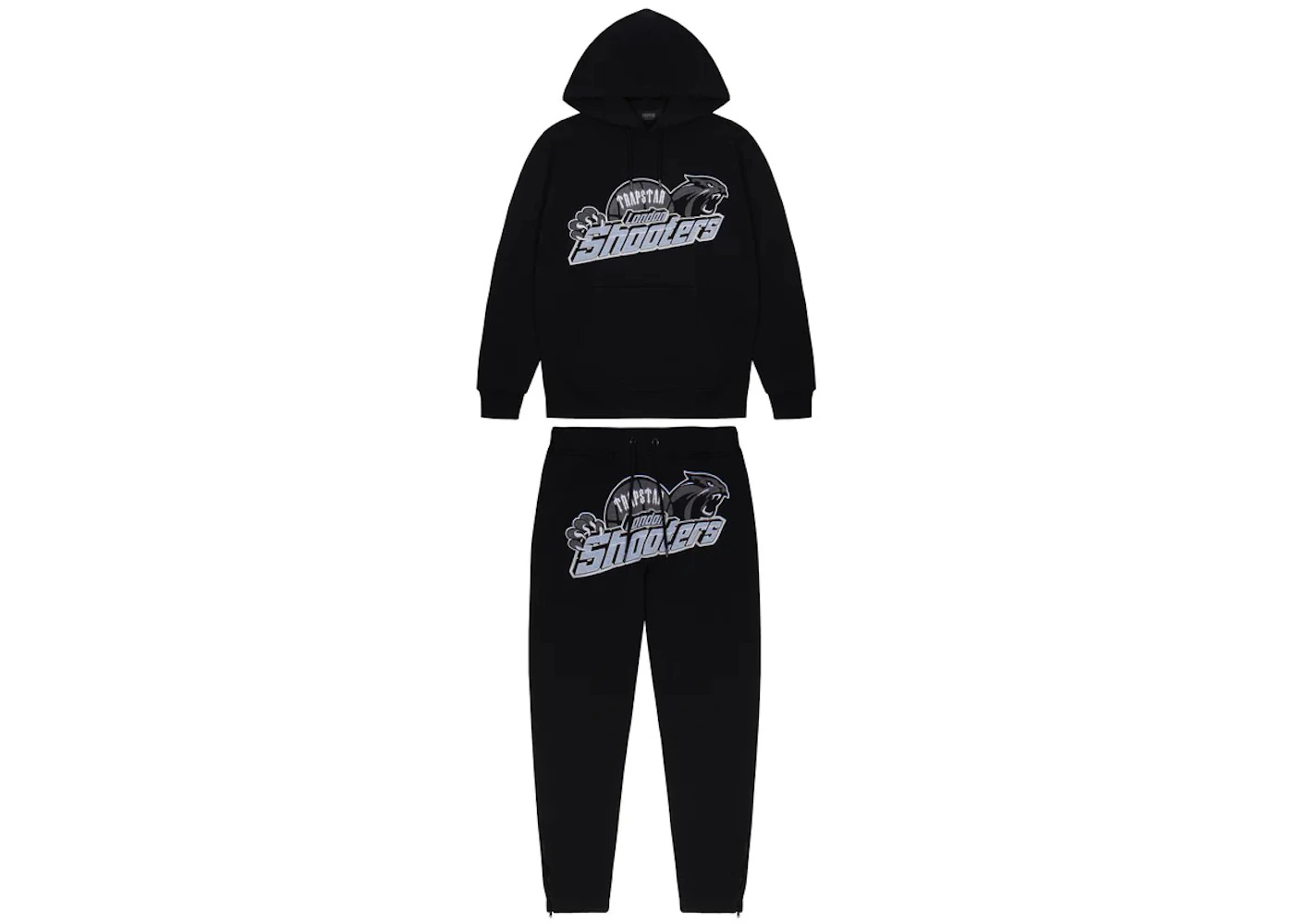 Trapstar Shooters Hoodie Tracksuit Black/Sky Blue Men's FW22 US