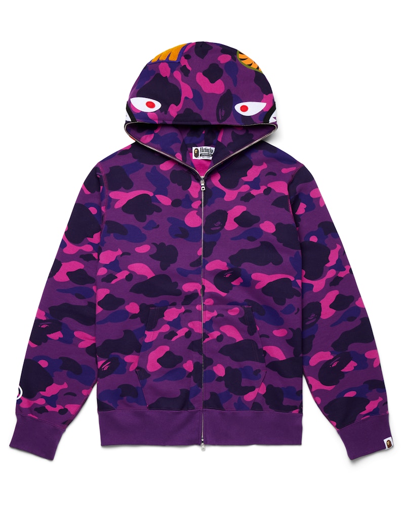 Purple and orange bape hoodie best sale