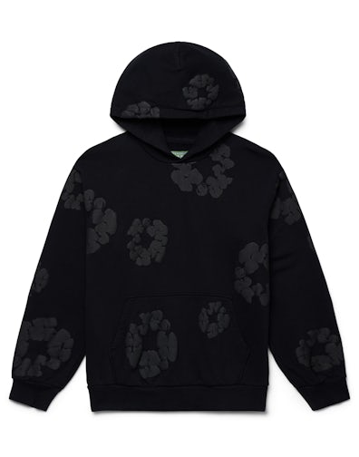 Denim Tears Cotton Wreath Hoodie Black Monochrome Men's SS24 US