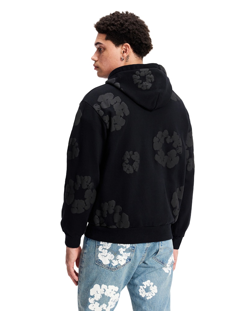 Denim Tears Cotton Wreath Hoodie Black Monochrome Men's - SS24 - US