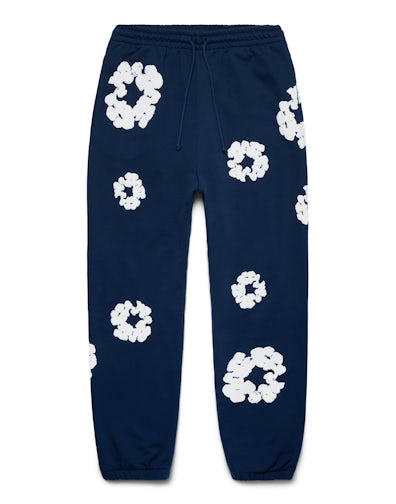 Denim Tears Cotton Wreath Sweatpants Navy Men's SS23 US